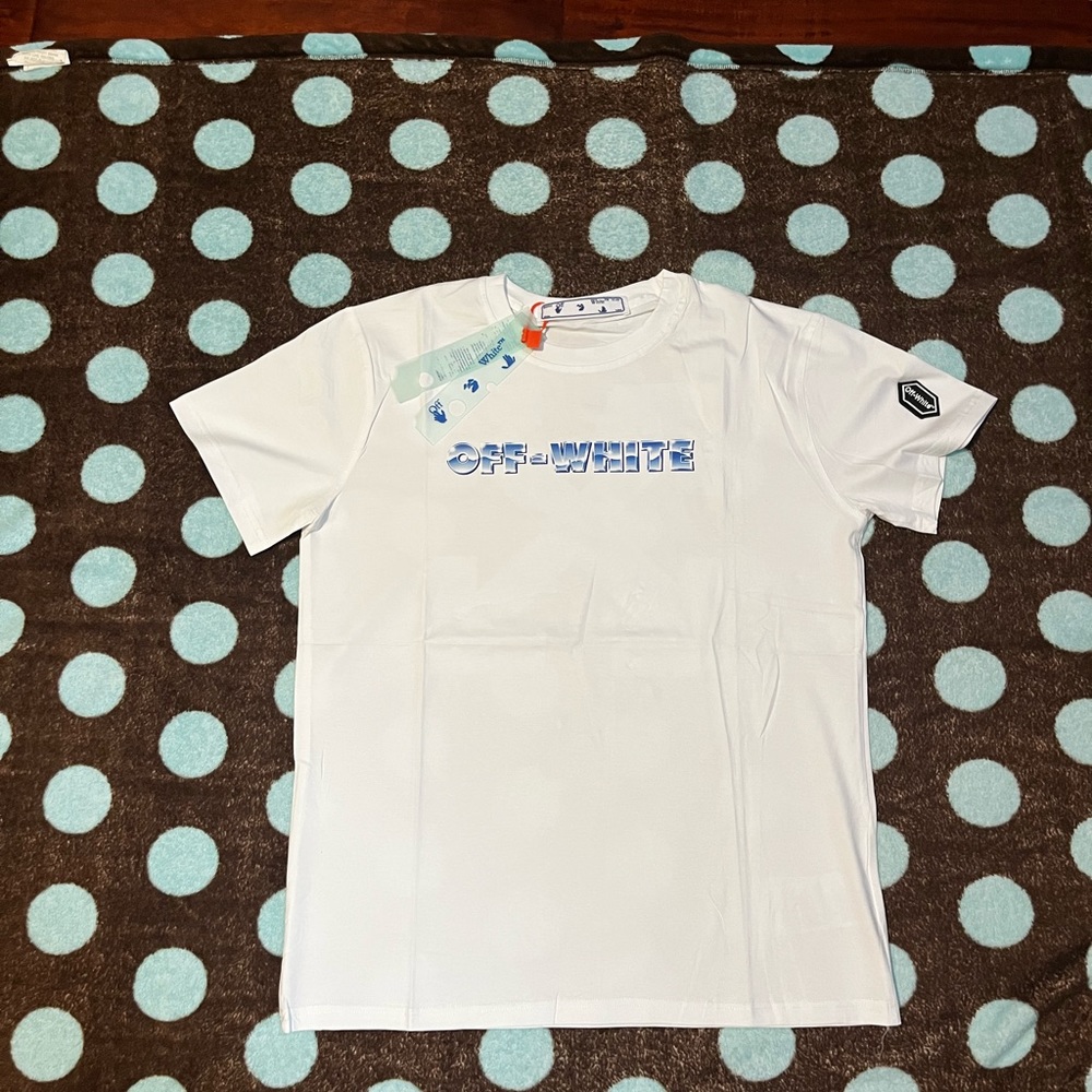 Off White Blue Arrow Shirt